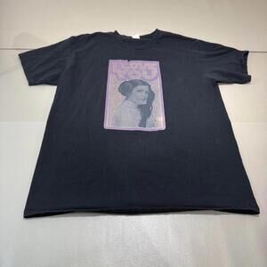 Star Wars I Love You‎ Princess Leia T-Shirt Men's XL